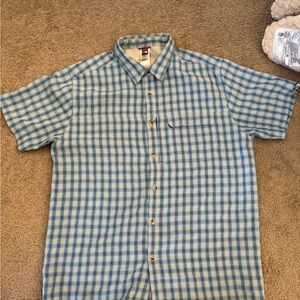 The North Face Blue and White Checkered Men's Shirt